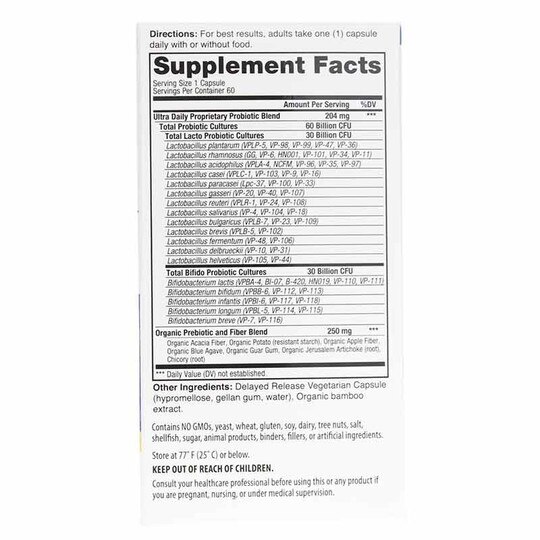 Vital Flora Ultra Daily Probiotic + Prebiotics Shelf Stable, VTP